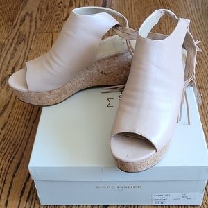 Marc Fisher Sueanne Peeptoe Wedge Sandals